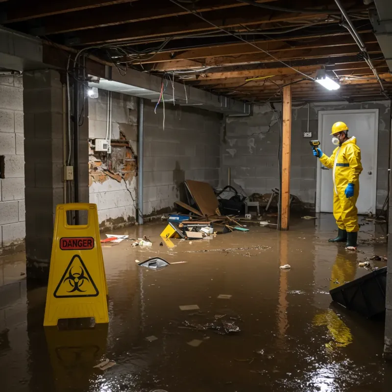 Flooded Basement Electrical Hazard in Lonaconing, MD Property