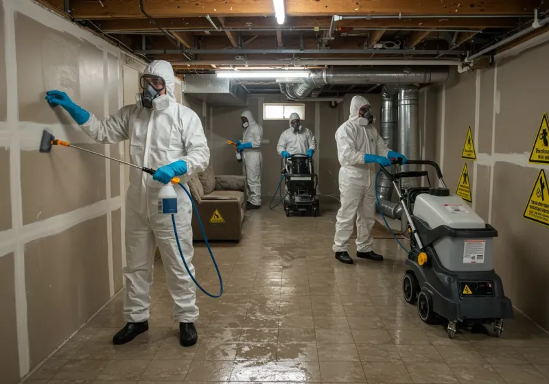 Basement Moisture Removal and Structural Drying process in Lonaconing, MD